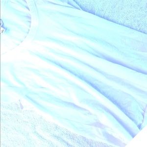 White Flowy Capsleeve BANANA REPUBLIC Top